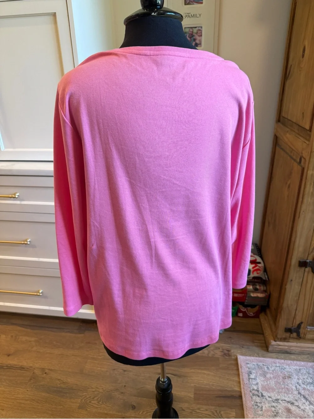 Talbots Classic Pink Women's Long Sleeve Top - Picture 3 of 3